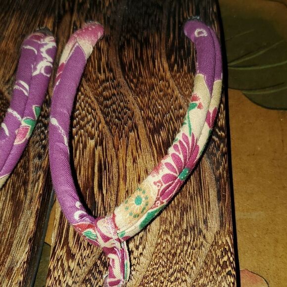 Geta Japanese Wooden Shoes Zori Sandals - Picture 6 of 12
